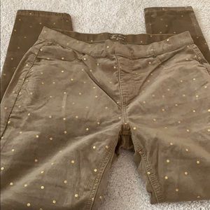 NEW Evy’s Tree MED velvet fawn/gold dot skinny